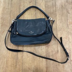 Kate Spade Black Fold-over across Body Purse